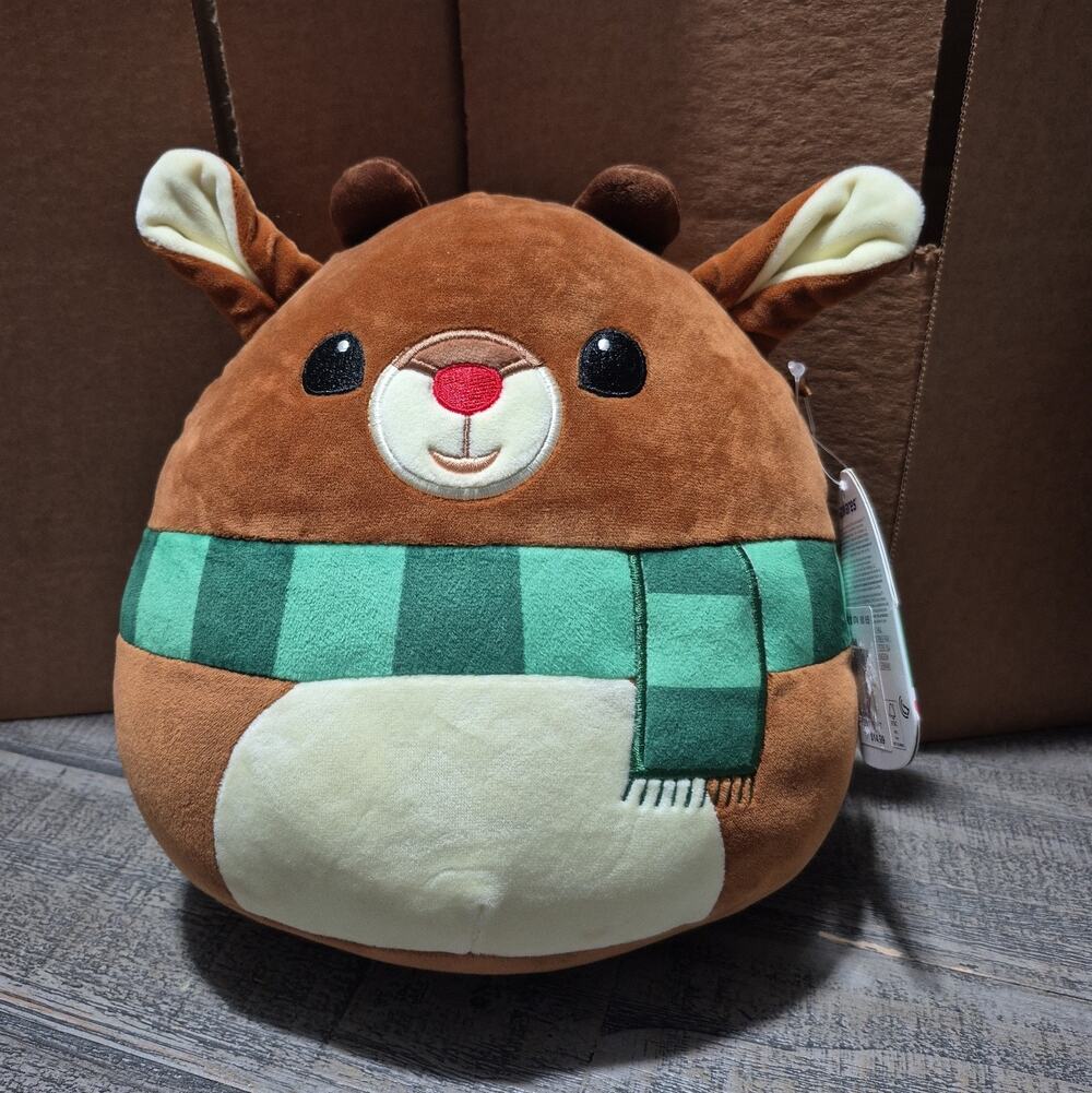 8" Squishmallow Rudolph the Red-Nosed Reindeer 60th Anniversary Christmas New